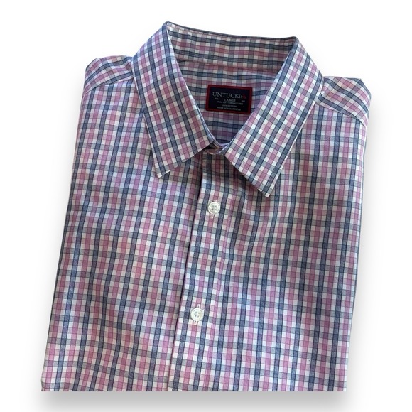 UNTUCKit Other - UNTUCKit Size L Button Down Shirt Collared Long Sleeve Slim Fit Wrinkle Free